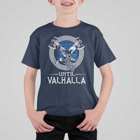 Funny Scottish Viking T Shirt For Kid Until Valhalla Vintage Scottish Flag Skull