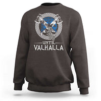 Funny Scottish Viking Sweatshirt Until Valhalla Vintage Scottish Flag Skull