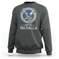 Funny Scottish Viking Sweatshirt Until Valhalla Vintage Scottish Flag Skull