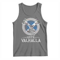 Funny Scottish Viking Tank Top Until Valhalla Vintage Scottish Flag Skull