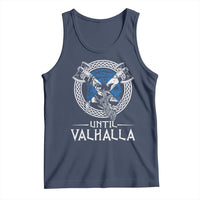 Funny Scottish Viking Tank Top Until Valhalla Vintage Scottish Flag Skull