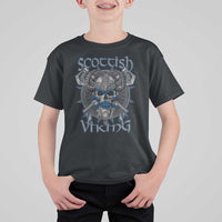 Scottish Viking Axes Celtic Knot T Shirt For Kid Scottish Flag