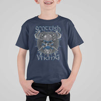 Scottish Viking Axes Celtic Knot T Shirt For Kid Scottish Flag