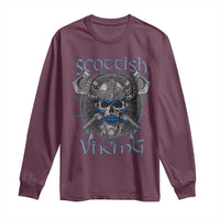 Scottish Viking Axes Celtic Knot Long Sleeve Shirt Scottish Flag