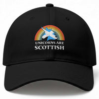 Funny Scotland Pride Unicorn Baseball Cap Unicorns Are Scottish Rainbow