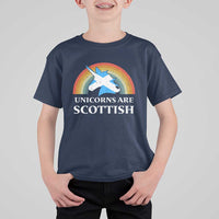Funny Scotland Pride Unicorn T Shirt For Kid Unicorns Are Scottish Rainbow