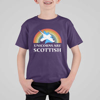 Funny Scotland Pride Unicorn T Shirt For Kid Unicorns Are Scottish Rainbow