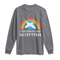 Funny Scotland Pride Unicorn Long Sleeve Shirt Unicorns Are Scottish Rainbow