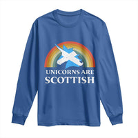 Funny Scotland Pride Unicorn Long Sleeve Shirt Unicorns Are Scottish Rainbow