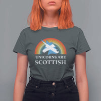 Funny Scotland Pride Unicorn T Shirt For Women Unicorns Are Scottish Rainbow