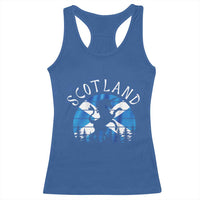 Funny Scotland Unicorn Scottish Flag Saltire Racerback Tank Top