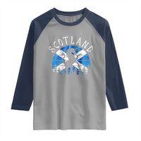 Funny Scotland Unicorn Scottish Flag Saltire Raglan Shirt