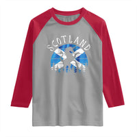 Funny Scotland Unicorn Scottish Flag Saltire Raglan Shirt