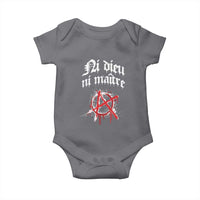 Ni Dieu Ni Matre No God No Masters Baby Onesie Anarchy Symbol