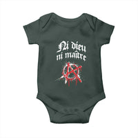 Ni Dieu Ni Matre No God No Masters Baby Onesie Anarchy Symbol