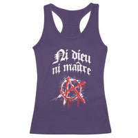 Ni Dieu Ni Matre No God No Masters Racerback Tank Top Anarchy Symbol