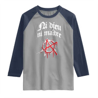 Ni Dieu Ni Matre No God No Masters Raglan Shirt Anarchy Symbol