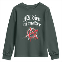 Ni Dieu Ni Matre No God No Masters Youth Sweatshirt Anarchy Symbol