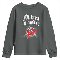 Ni Dieu Ni Matre No God No Masters Youth Sweatshirt Anarchy Symbol