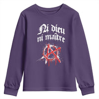 Ni Dieu Ni Matre No God No Masters Youth Sweatshirt Anarchy Symbol