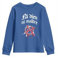Ni Dieu Ni Matre No God No Masters Youth Sweatshirt Anarchy Symbol