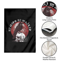 Ni Dieu Ni Matre No God No Masters Garden Flag Raven Skull - Wonder Print Shop