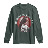 Ni Dieu Ni Matre No God No Masters Long Sleeve Shirt Raven Skull