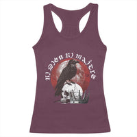 Ni Dieu Ni Matre No God No Masters Racerback Tank Top Raven Skull