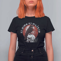 Ni Dieu Ni Matre No God No Masters T Shirt For Women Raven Skull