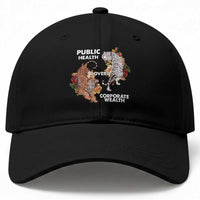 Public Health Over Corporate Wealth Baseball Cap Social Justice Tiger