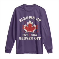 Elbows Up Canada EST 1867 Long Sleeve Shirt Proud Canadian Maple Leaf