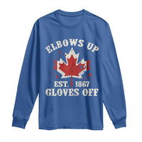 Elbows Up Canada EST 1867 Long Sleeve Shirt Proud Canadian Maple Leaf