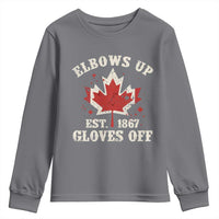 Elbows Up Canada EST 1867 Youth Sweatshirt Proud Canadian Maple Leaf
