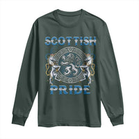 Scottish Pride Long Sleeve Shirt Lion Rampant Unicorns Scottish Flag