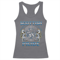 Scottish Pride Racerback Tank Top Lion Rampant Unicorns Scottish Flag