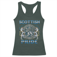 Scottish Pride Racerback Tank Top Lion Rampant Unicorns Scottish Flag