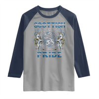 Scottish Pride Raglan Shirt Lion Rampant Unicorns Scottish Flag