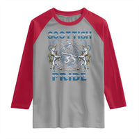 Scottish Pride Raglan Shirt Lion Rampant Unicorns Scottish Flag
