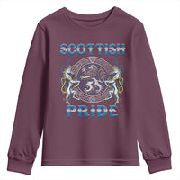Scottish Pride Youth Sweatshirt Lion Rampant Unicorns Scottish Flag