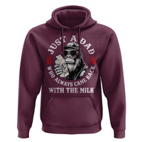 Just A Dad Who Always Came Back With The Milk Funny Bigfoot Father's Day Hoodie