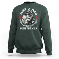Just A Dad Who Always Came Back With The Milk Funny Bigfoot Father's Day Sweatshirt