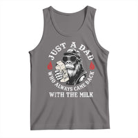 Just A Dad Who Always Came Back With The Milk Funny Bigfoot Father's Day Tank Top