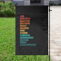 I Am Confident Beautiful Inspiring Asian American Garden Flag AAPI Heritage Month