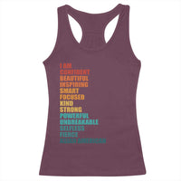 I Am Confident Beautiful Inspiring Asian American Racerback Tank Top AAPI Heritage Month