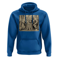 Theodore Roosevelt and Bigfoot Arm Wrestling Retro Hoodie