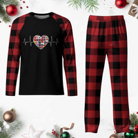 AAPI Heritage Month Heartbeat Heart Asian American and Pacific Islander Countries Flag Plaid Pajama Set