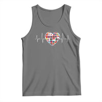 AAPI Heritage Month Heartbeat Heart Asian American and Pacific Islander Countries Flag Tank Top