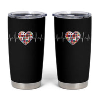 AAPI Heritage Month Heartbeat Heart Asian American and Pacific Islander Countries Flag Tumbler Cup