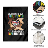 AAPI Heritage Month Garden Flag Diversity Is Our Superpower Asian American and Pacific Islander Countries