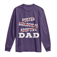 Funny Biological Adoptive Foster Dad Long Sleeve Shirt Fathers Day - Wonder Print Shop